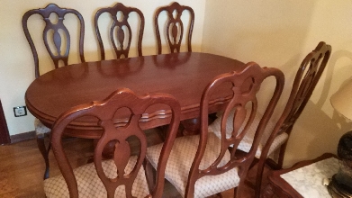 mesa madera comedor clsica 6 sillas